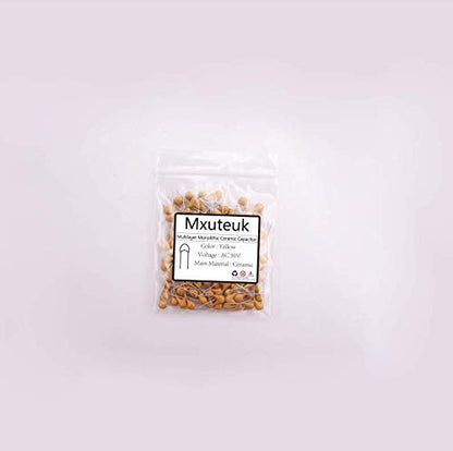 mxuteuk 120PCS 0.1uF 104 100nF Multilayer Monolithic Ceramic Capacitor 5.08mm - size: 0.1uF-104