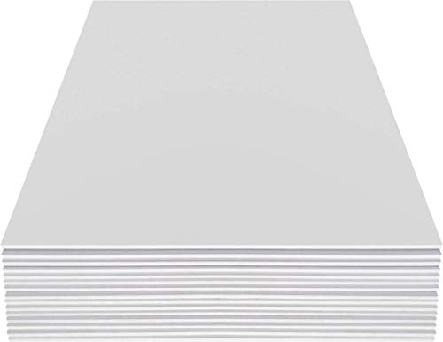 White Foam Board 12 x 16 – 10 Pack, 3/16" (5mm) Thick Foam Core Poster Board Sheets for Art, Crafts, Vision Board, School Projects, Presentations & Signs - size: 12 x 16 inch
