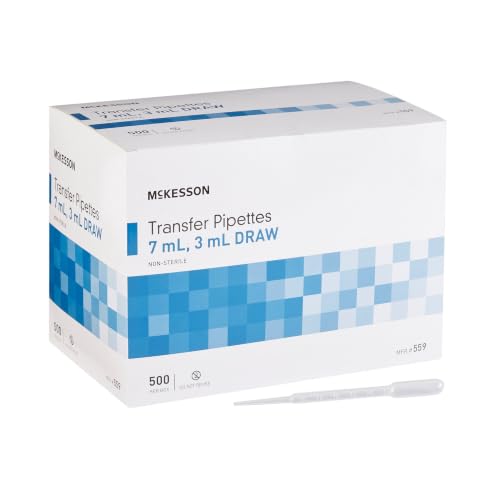 McKesson Transfer Pipette, Non-Sterile, 7 mL, 0.5 mL, 3 mL, 1 pk