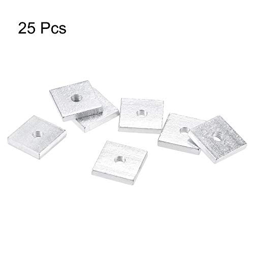 uxcell Square Nuts, M4x15mmx3mm Zinc-Plated Metric Coarse Thread Assortment Kit, 25 Pcs - size: M4x15mmx3mm