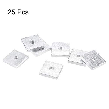 uxcell Square Nuts, M4x15mmx3mm Zinc-Plated Metric Coarse Thread Assortment Kit, 25 Pcs - size: M4x15mmx3mm