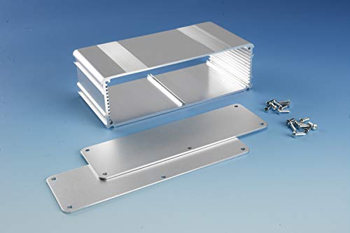 B4-080SI: Silver Anodized, Extruded Aluminum Electronic Enclosure Project Box Electronic DIY Case, size 3.15"x6.68"x2.11" / 80 x 169.8 x 53.5mm (LWH) - color: Silver, size: 80 mm