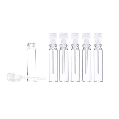 Glass Perfume Sample Bottle Vials, 100PCS, 1ml, 1/4 Dram