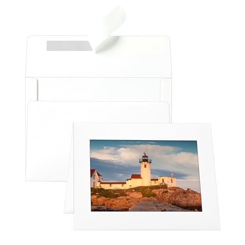Silunkia 60 Packs White Photo Frame Cards and Envelopes for 4 x 6 Picture - color: White, size: 4x6