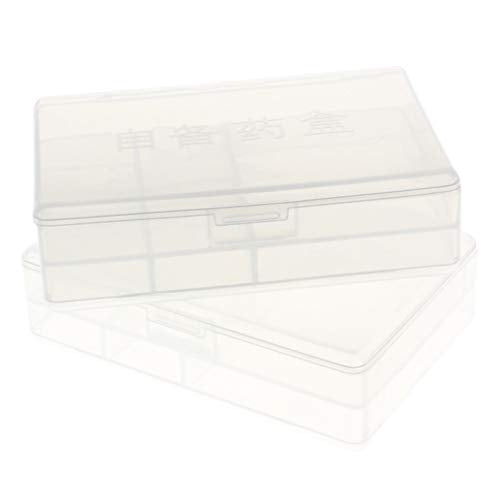 Utoolmart Medicine Box Tools Organizer, Plastic Hardware Box Storage for Hardware, Screws, Bolts, Nuts, Nails, Beads, Jewelry 4 x 2.7 x 1.2 inches Translucent 2 Pcs - size: G100 medical kit 2pcs