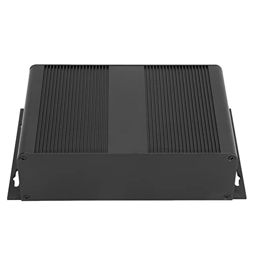 Aluminum Electronic Project Enclosure Case, 54x204x120mm PCB Instrument Box, Split Type DIY Cooling Housing for Printed Circuit Board, Inverter Controller, Sandblasted Black