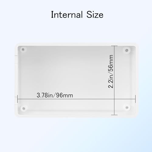 Project Box 8 Pieces Electrical Box Small Junction Box ABS Plastic Enclosure Power Electronic Case White 3.94" x 2.36" x 0.98"(100 x 60 x 25mm) - color: White, size: 3.94" x 2.36" x 0.98"