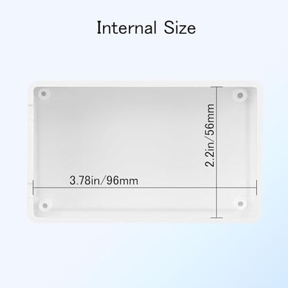 Project Box 8 Pieces Electrical Box Small Junction Box ABS Plastic Enclosure Power Electronic Case White 3.94" x 2.36" x 0.98"(100 x 60 x 25mm) - color: White, size: 3.94" x 2.36" x 0.98"