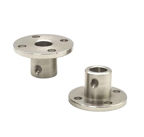 5 Pcs 6.35 mm Flange Shaft Couplings,High Hardness Metal Axis Bearing Fittings Motor Connector with M3 Screws and Allen Wrench for DIY Model Motors Accessories Coupler - size: 6.35mm, style: 6.35mm