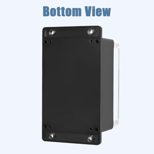 Project Box IP65 Waterproof ABS Plastic Electrical Junction Box with Clear Cover Enclosure with Fixed Ear, Black 6.2"x 4.2"x 3.5"(160x110x90mm)(Pack of 1) - color: 1 pack, size: 6.2"x 4.2"x 3.5"