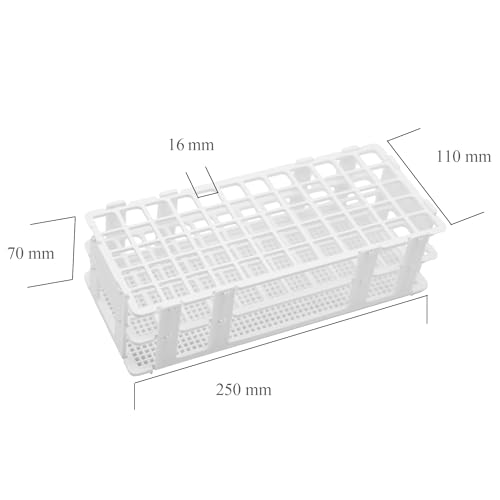 3 Pcs Detachable Plastic Test Tube Rack, 60 Holes Each, 16mm Diameter - color: White, size: 60 Holes-16mm