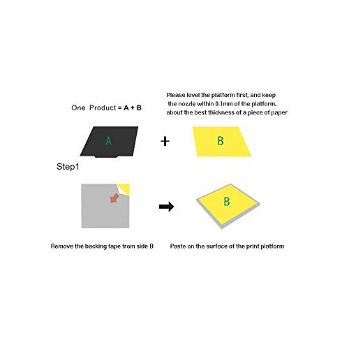 Flexible Removable Build Surface 200x200mm for 3D Printer Heated Bed (200x200mm) - size: 200x200mm