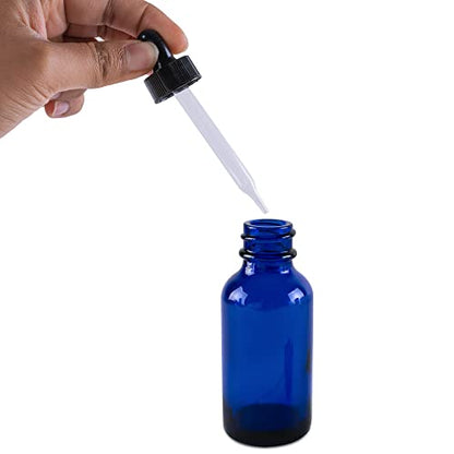 Super Z Outlet 1oz Glass Bottles with Glass Eye Dropper Dispenser for Essential Oils, Kitchen Tools, Chemistry Lab Chemicals, Colognes & Perfumes (6 Pack) (Cobalt Blue) (Blue) - color: Blue