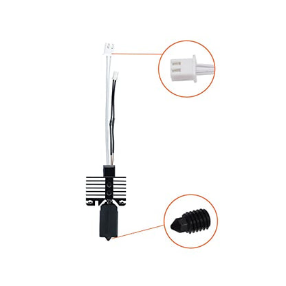 Creativity 500℃ High-Temperature Upgraded Hotend Kit, 24V Ceramic Heater Thermistor+ 2 Hotend Silicone Cover +1 Extra Hardened Steel Nozzle +1Extra Snap, for Lab X1 3D Printer - style: Lab - TZ - RMDZ - JRB