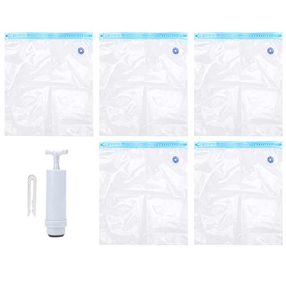 Shanrya Filament Storage Bag, 5pcs Vacuum Dryer for 3D Printer Filament, Plastic, Approx. 33 x 30cm / 13 x 11.8in, Includes Air Pump Extractor