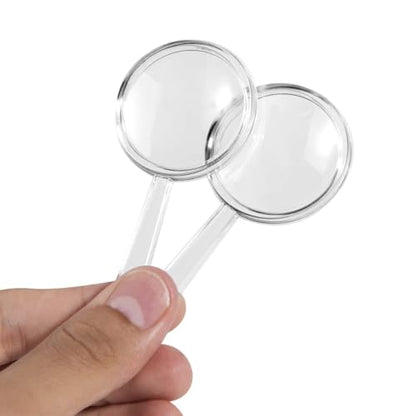 OBTANIM 20 Pack Mini Plastic Handheld Magnifying Glasses Portable Reading Magnifier for Senior and Kids, Hand Lens 5X Magnifier for Home, Indoor and Outdoor Use - size: 20 Count (Pack of 1)