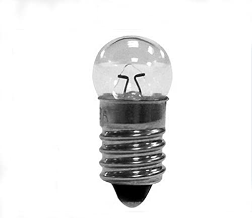 10x E10 Miniature Screw Base Light Bulbs 2.5V Flashlight Lamp Mini Light Bulbs (2.5, Volts)