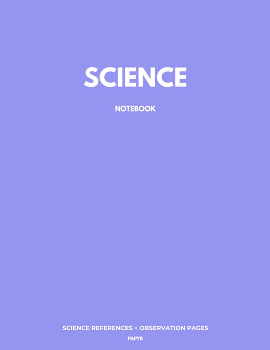 SCIENCE NOTEBOOK: Observations, Lab Notes & Dot Grid Paper (Violet Cover)