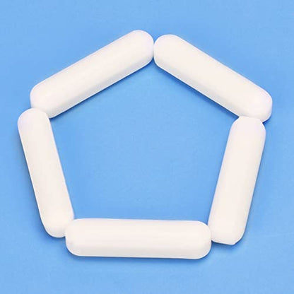 Labasics 5-Pack Stir Bar Set, 30 mm PTFE-Coated Magnetic Stirring Bars White Laboratory Stir Mixer for Stirrers, 5 PK - size: 30 mm
