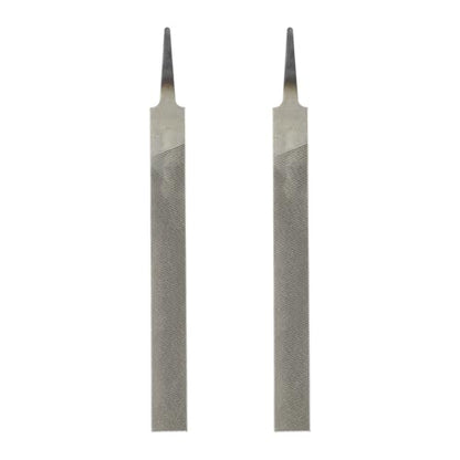 HARFINGTON 2pcs Flat Coarse Cut File 6" Double Cut Teeth High Carbon Steel Hand Rasp File without Handle for Metal Wood Deburring Removing - size: 6", style: Coarse