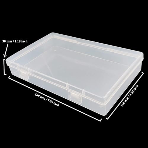 LJY 6 Clear Rectangular Plastic Boxes, 7.1 x 4.3 x 1.2 in for Electronics - color: Transparent, size: 7.1 x 4.3 x 1.2 inch