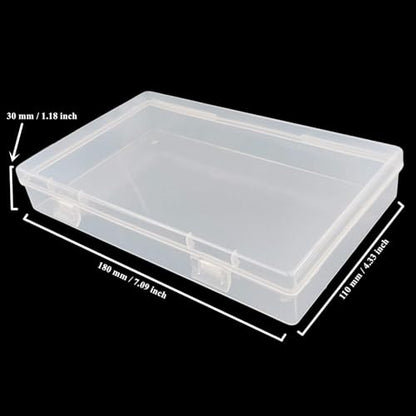 LJY 6 Clear Rectangular Plastic Boxes, 7.1 x 4.3 x 1.2 in for Electronics - color: Transparent, size: 7.1 x 4.3 x 1.2 inch