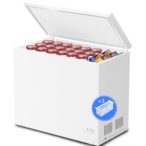 Kismile 7.0 Cubic Feet Chest Freezer, Deep Freezer for Home, White - color: White, size: 7.0 Cu.ft