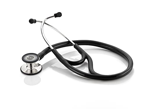 ADC Adscope 601 Convertible Cardiology Stethoscope, AFD Tunable Technology - color: Mirror Black