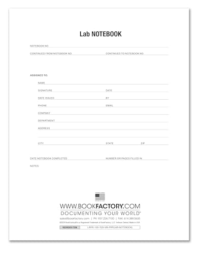 BookFactory Purple Lab Notebook, Laminate Hardbound, 100 Pages - color: Purple