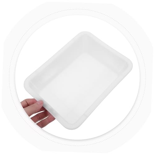 2pcs Lightweight Large Tray Utility Lab Dishes Storage Tray Organizer 7cm Depth Square Plate Acid Alkali Resistant