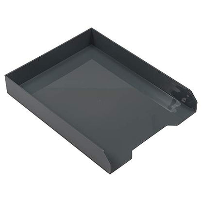 JAM PAPER Stackable Paper Trays - Grey - Desktop Document, Letter, & File Organizer Tray - Sold Individually - color: Gray, size: Pack of One (1) Tray