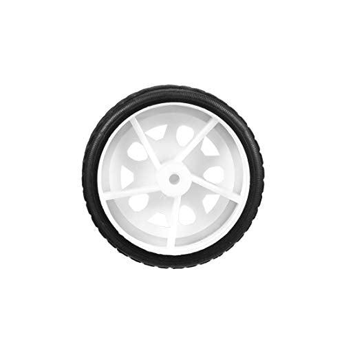uxcell 30mm Rubber RC Wheel Tires DIY Model Robots 4pcs, White and Black