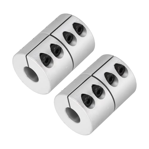 MECCANIXITY 2 Pcs 10 to 12mm Shaft Coupling 45mm Length 32 Diameter Clamp Shaft Coupler Aluminum Alloy Joint Connector Stepper Motor Coupler for 3D Printer CNC Machine DIY Encoder - size: 10 to 12mm