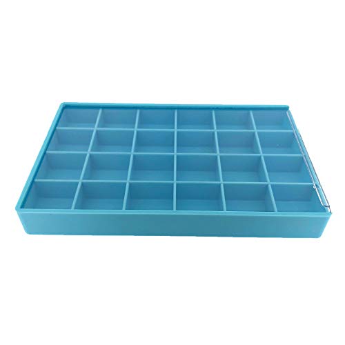 Paylak Storage Box 24 Compartment Organizer Tray Compact Small Items See Thru Slide Lid