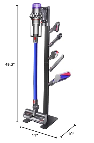 XIGOO Dyson Vacuum Stand with 5 Hooks, Black - color: Black, size: 5 Hooks