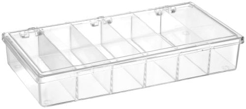 SP Bel-Art Plastic 6 Compartment Storage Box; 8⁵/₁₆ x 4½ x 1⁷/₁₆ in. (F16632-0000) Made in USA - size: 6 Compartments; 1-7/16 x 8-5/16 x 4-1/2" (H x W x D)