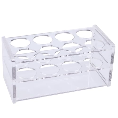 Clear Acrylic Test Tube Rack, 8-Hole 30mm Holder for 50ml Tubes - color: Clear - 8 Holes