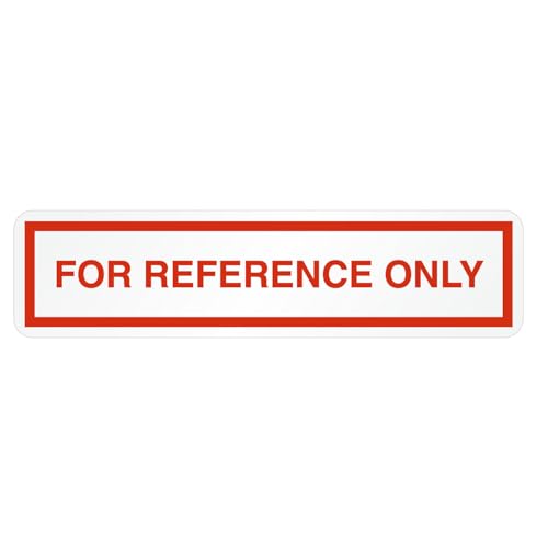 SmartSign (Pack of 250) for Reference Only Labels in a Box, QC Labels, 0.5" x 2" Adhesive Vinyl, Red & White - color: Red