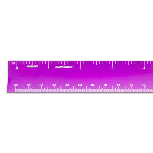Alumicolor 6-inch Aluminum Engineer Hollow Scale for School, Office, Art and Drafting, 6IN, Purple - color: Purple, size: 6IN, style: Engineer