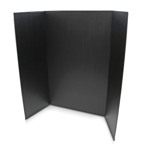 Flipside Products 36” x 48” Project Boards for Presentations, Science Fair, School Projects, Event Displays and Trifold Picture Board, Proudly Made in USA - Black - 4 Pack - color: Black, size: 4 Pack