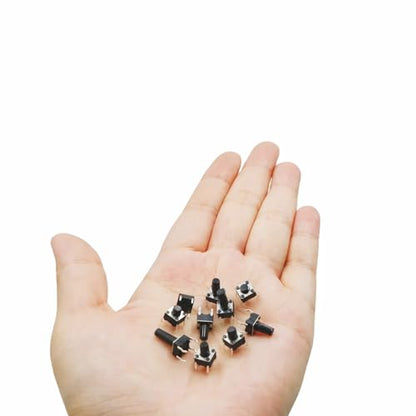 250PCS 10 Values 6x6mm Tactile Push Button Switch Assortment Kit 4 Pins Micro Momentary Tact Pushbutton Switches Set - style: 250 PCS 10 Values