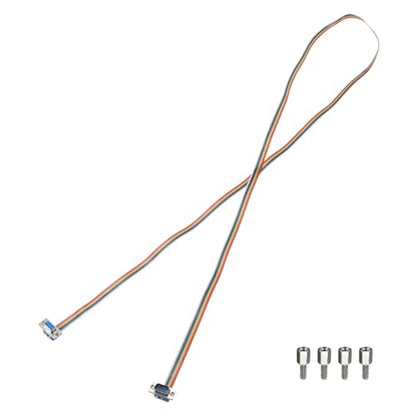 MECCANIXITY IDC Rainbow Wire Flat Ribbon Cable DB9 Male to DB9 Female 59 Inch Length 2.54mm Pitch Breadboard Jumper Wires for Electronic Projects - size: 59 Inch, style: DB9 Male to DB9 Female