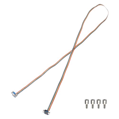 MECCANIXITY IDC Rainbow Wire Flat Ribbon Cable DB9 Male to DB9 Female 59 Inch Length 2.54mm Pitch Breadboard Jumper Wires for Electronic Projects - size: 59 Inch, style: DB9 Male to DB9 Female