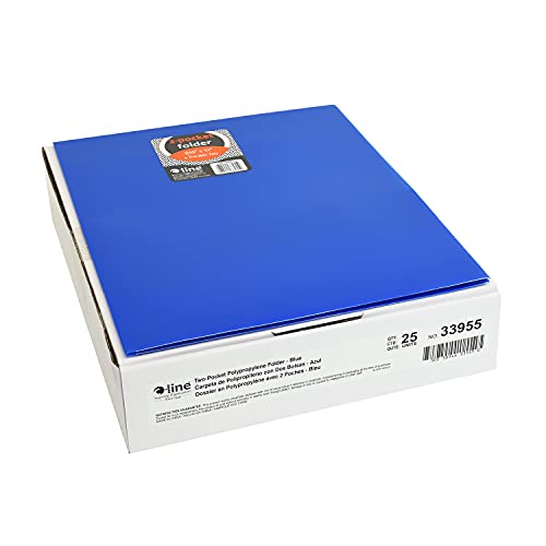C-Line Two-Pocket Poly Portfolio, Blue, 25/Case (33955) - color: Blue, size: 25-Pack