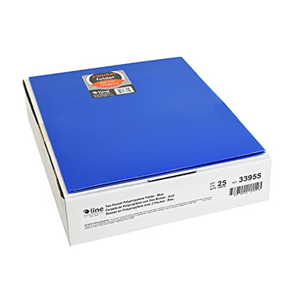 C-Line Two-Pocket Poly Portfolio, Blue, 25/Case (33955) - color: Blue, size: 25-Pack