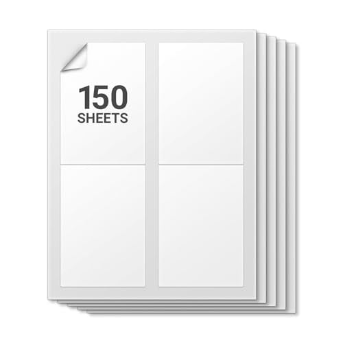 Blank Rectangle Labels, White, 3.5" x 5" - size: 3.5" x 5"