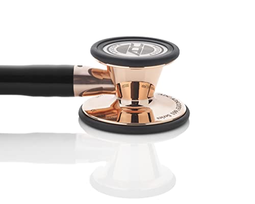 ADC Adscope 601 Convertible Cardiology Stethoscope, AFD Tunable Technology - color: Rose Gold with Black Tubing