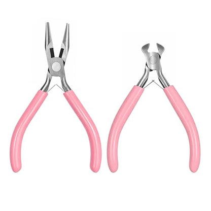 Zipper Repair Kit Tool, 2 Pack Zipper Pliers, Zippers Install Pliers, Needle-Nose Plier and End-Cutting Plier for Zippers Replacement, Fix, DIY Jewelry and Home Maintenance
