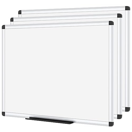 VIZ-PRO Magnetic Dry Erase White Board for Wall, 48 x 24 Inches, 3 Pack - size: 3 Pack 48 X 24 Inches