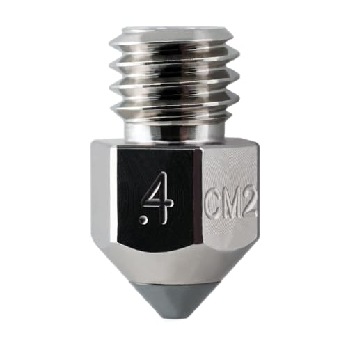 Microswiss CM2 MK8 Nozzle for Creality Ender 3, Ender 3 S1, Ender 5, CR-10 Series - Copper Core with M2 Hardened Steel Tip - Superiori Thermal Performance - Wear Resistance (0.4mm)